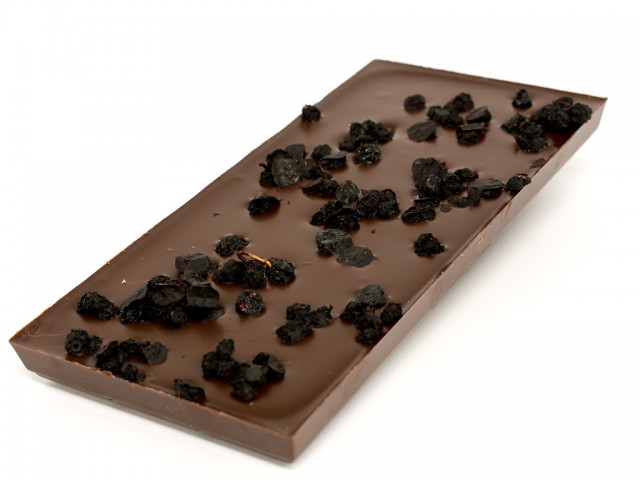 Tablettes de chocolat noir 99% sans sucre ajouté myrtille 100g